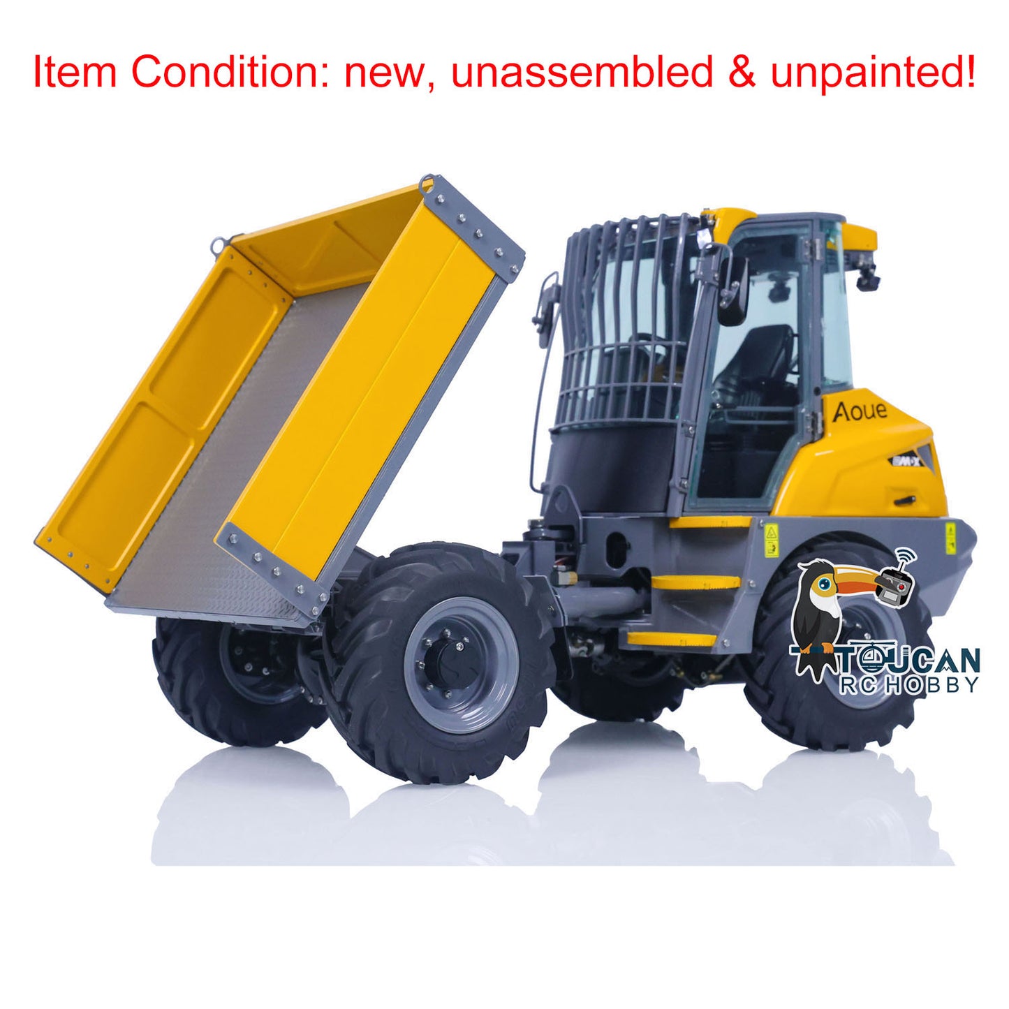 LESU 6MDX-B 1/14 Metal Hydraulic 4x4 RC Dump Truck with Differential Lock Axles Sound Light System for Engineering Vehicle Enthusiast