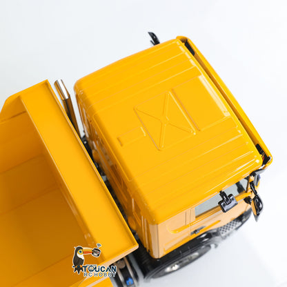 Toucanhobby G88 1/14 Metal 8x8 RC Hydraulic Roll On Off Dump Truck PNP U-Shaped High Bucket 3 Speed Transmission Differential Lock Light Sound ST8 Controller for Construction Collectors