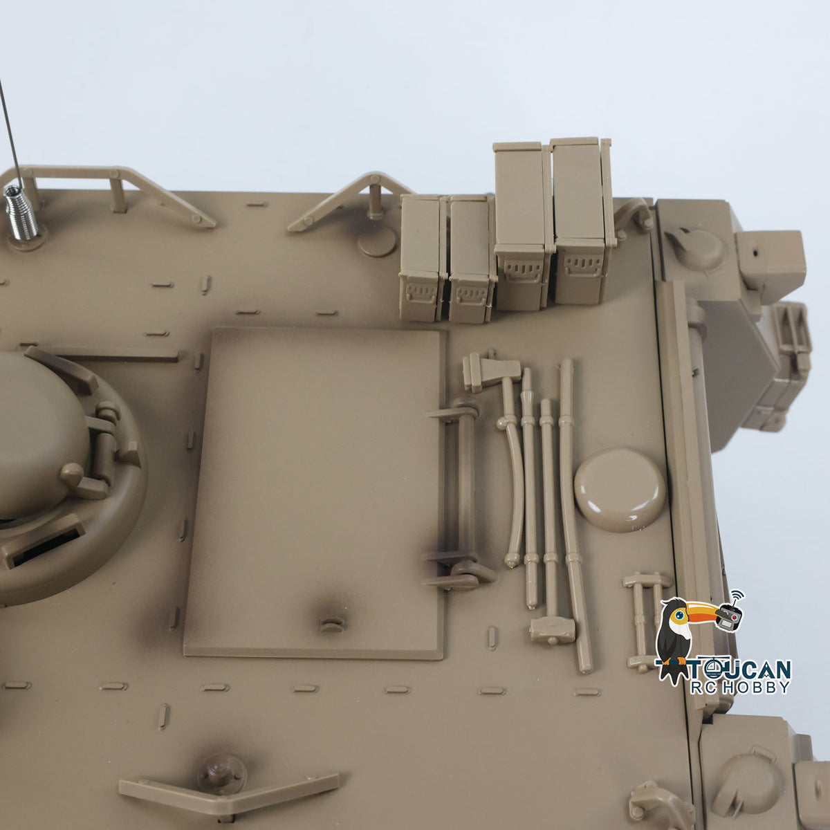 TOUCAN RC HOBBY Tongde 1/16 RC Tank M2412-C M113A2 APC Infrared Turret Rotary 360 Degree Remote Control Electric Military Vehicle Metal Wheels