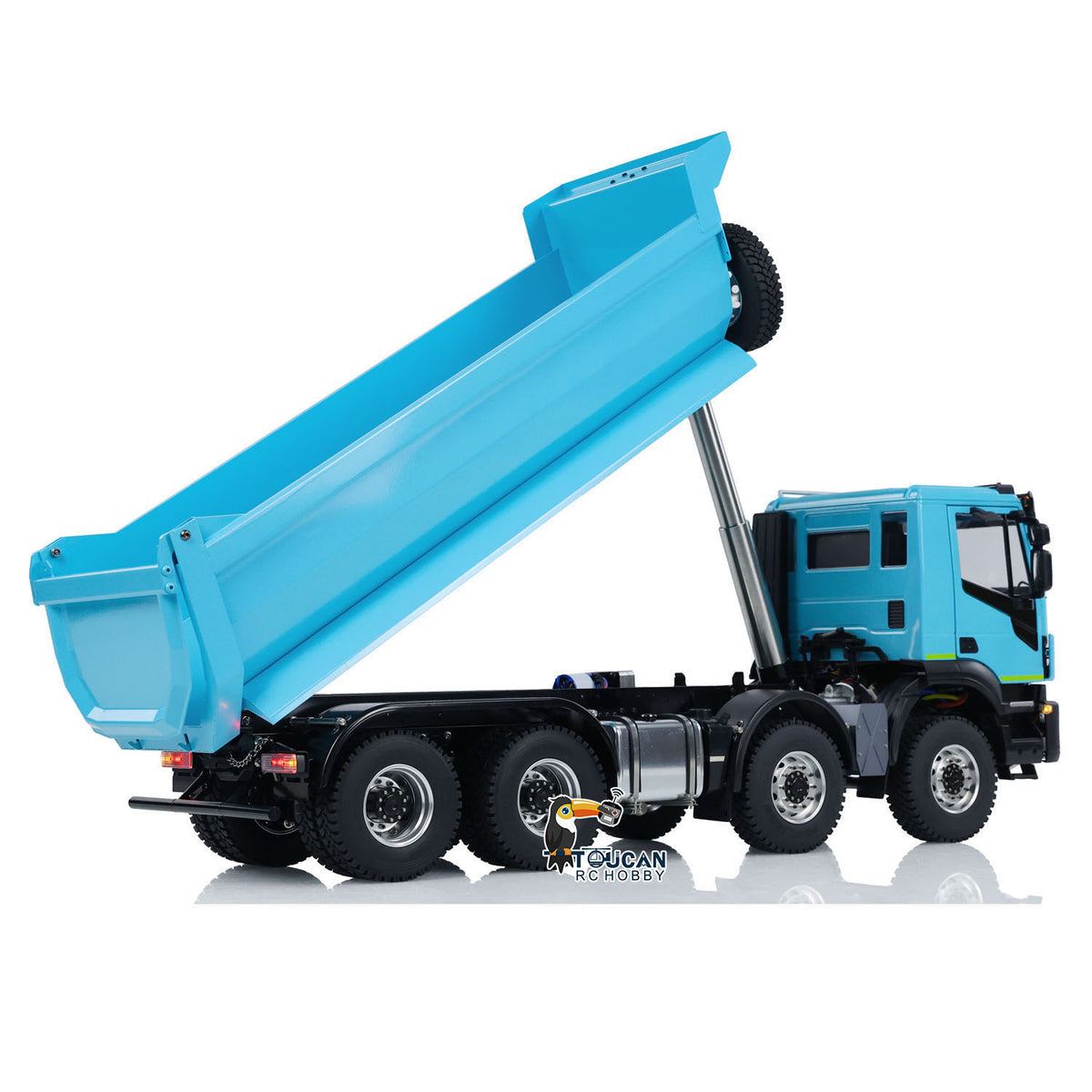 TOUCAN RC HOBBY MODO 1/14 8x4 Metal Hydraulic RC Dump Truck 2-speed Radio Control Tipper Car Simulation DIY Model Painted ESC Servo Motor