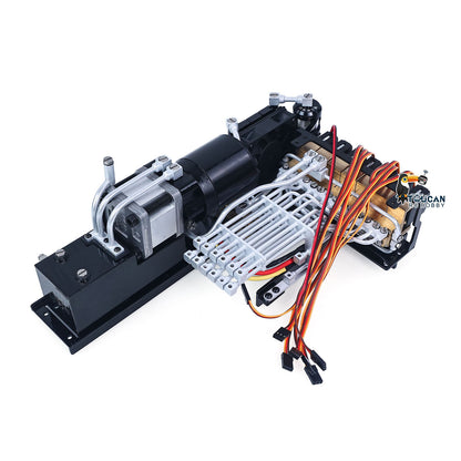 LESU Aoue LR945 1/14 Metal RC Hydraulic Excavator B0017 KIT/PNP CNC 7CH Valve 3-arm Digger LED Lights Electronic Display for Professional Construction Truck Model Collectors DIY