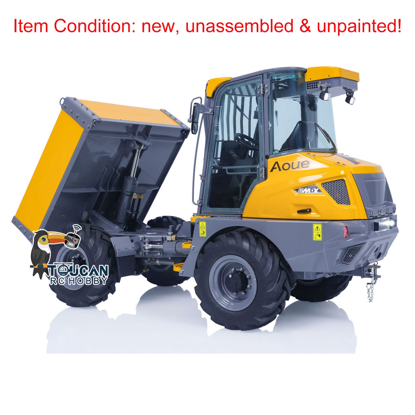 LESU 6MDX-B 1/14 Metal Hydraulic 4x4 RC Dump Truck with Differential Lock Axles Sound Light System for Engineering Vehicle Enthusiast