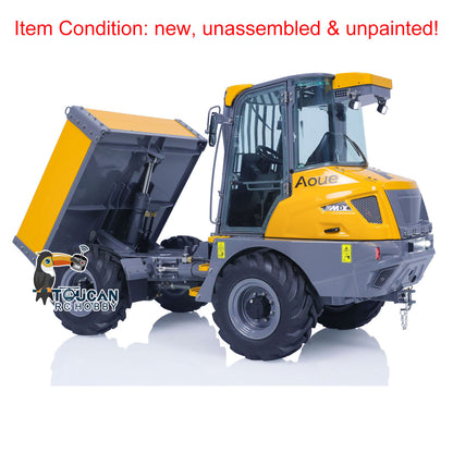 LESU 6MDX-B 1/14 Metal Hydraulic 4x4 RC Dump Truck with Differential Lock Axles Sound Light System for Engineering Vehicle Enthusiast