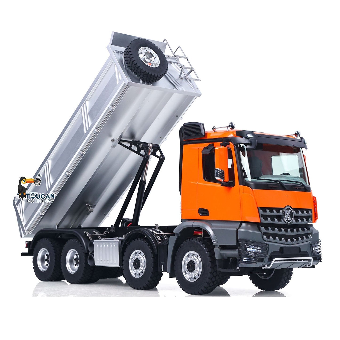 Fast Free Shipping for EU Kabolite 1/14 Electric RC Dump Truck K5703 8X8 Remote Control Tipper Model 2Speed Transmission Lights Sounds Battery Charger