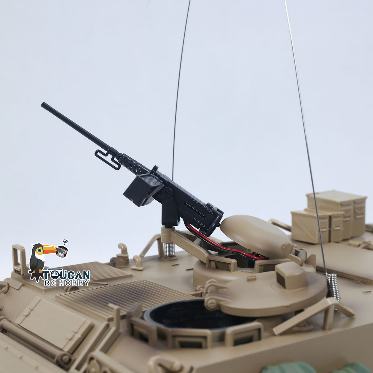 TOUCAN RC HOBBY Tongde 1/16 RC Tank M2412-C M113A2 APC Infrared Turret Rotary 360 Degree Remote Control Electric Military Vehicle Metal Wheels