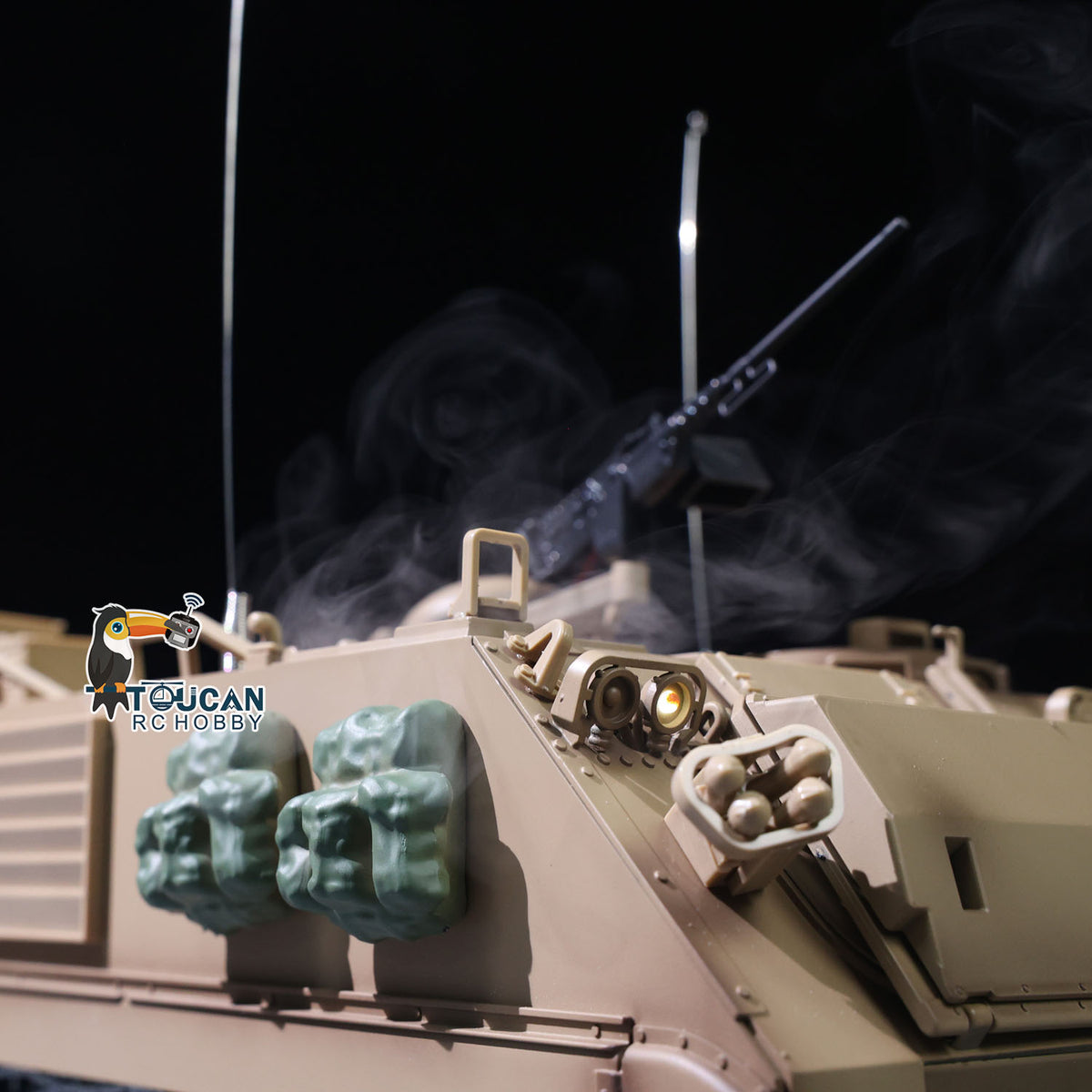 TOUCAN RC HOBBY Tongde 1/16 RC Tank M2412-C M113A2 APC Infrared Turret Rotary 360 Degree Remote Control Electric Military Vehicle Metal Wheels