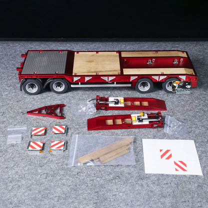 4-Axles Metal Hydraulic Trailer W/ Supported Leg for 1/14 Remote Control Tractor Truck 56379 56375 TAMIYA RC Dumper 56366