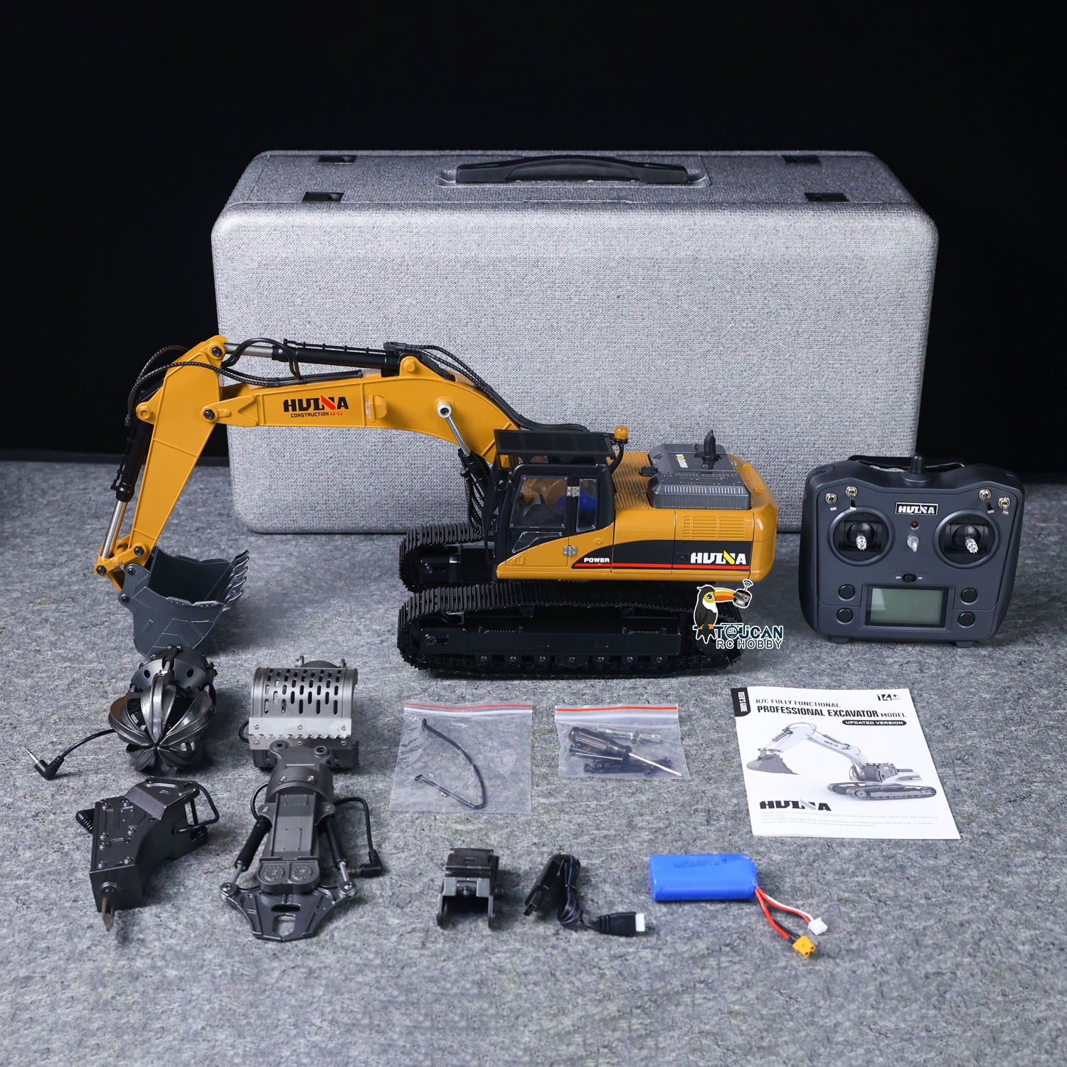 HUINA New Upgrade 580 1/14 Metal Excavator Model Engineering