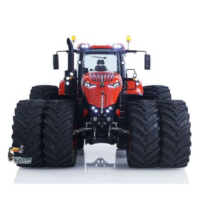 Metal LESU Remote Control 1/14 Hydraulic Tractor AOUE 1050 4x4 Double Wheels Agricultural Vehicle RTR Model Frsky Radio Battery
