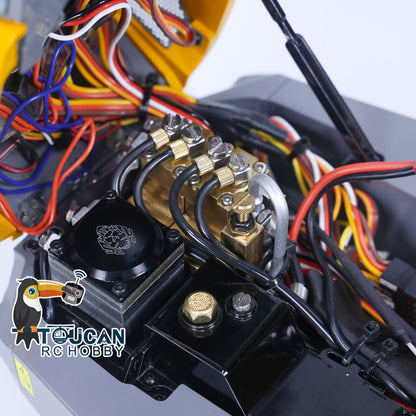 LESU 6MDX-B 1/14 Metal Hydraulic 4x4 RC Dump Truck with Differential Lock Axles Sound Light System for Engineering Vehicle Enthusiast