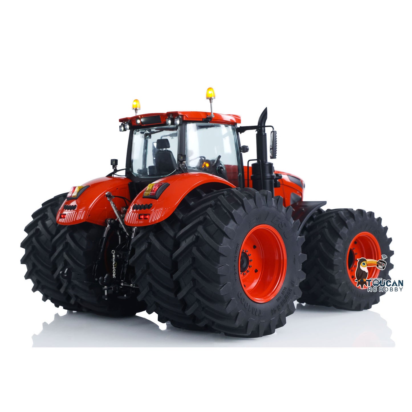 Metal LESU Remote Control 1/14 Hydraulic Tractor AOUE 1050 4x4 Double Wheels Agricultural Vehicle RTR Model Frsky Radio Battery