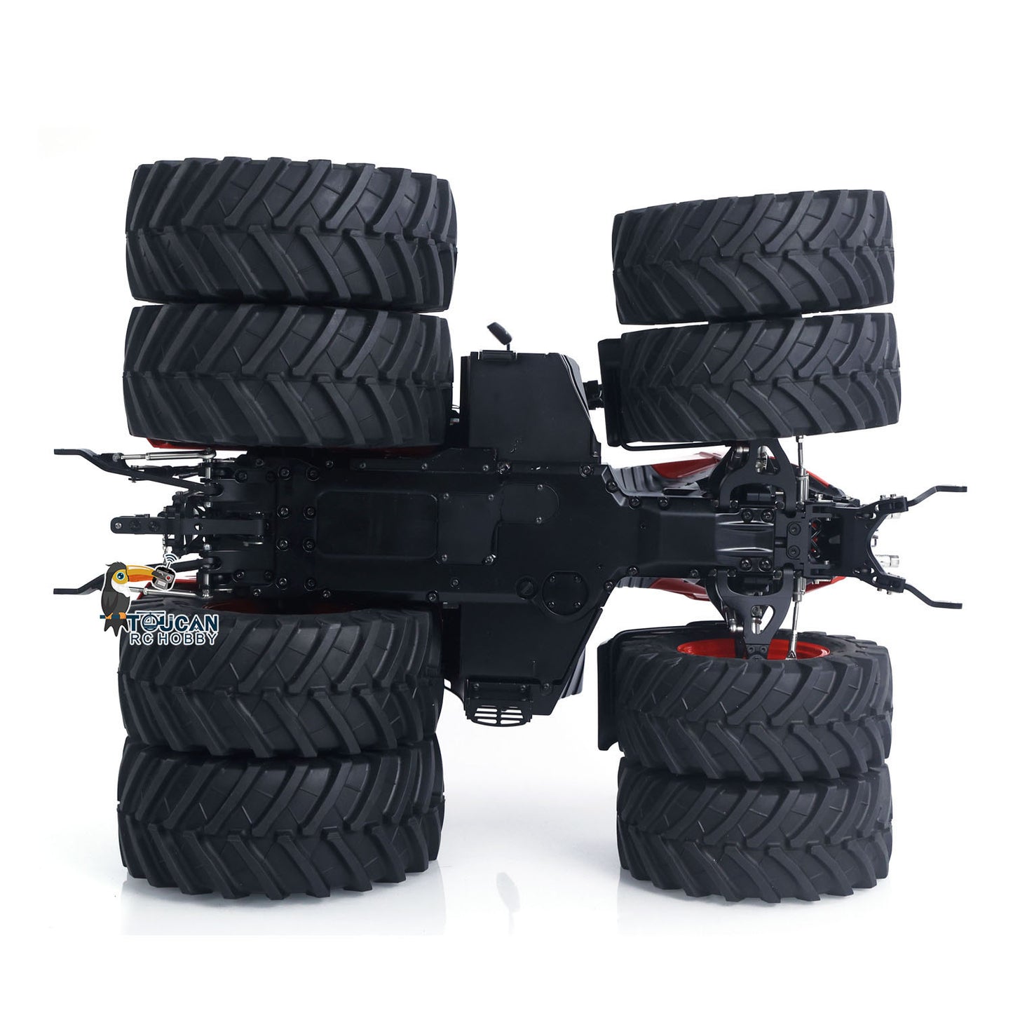Metal LESU Remote Control 1/14 Hydraulic Tractor AOUE 1050 4x4 Double Wheels Agricultural Vehicle RTR Model Frsky Radio Battery
