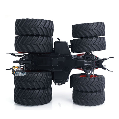 Metal LESU Remote Control 1/14 Hydraulic Tractor AOUE 1050 4x4 Double Wheels Agricultural Vehicle RTR Model Frsky Radio Battery