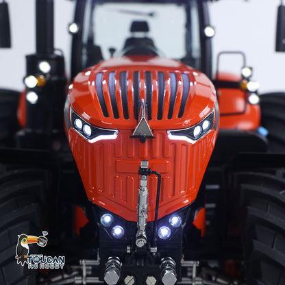 Metal LESU Remote Control 1/14 Hydraulic Tractor AOUE 1050 4x4 Double Wheels Agricultural Vehicle RTR Model Frsky Radio Battery