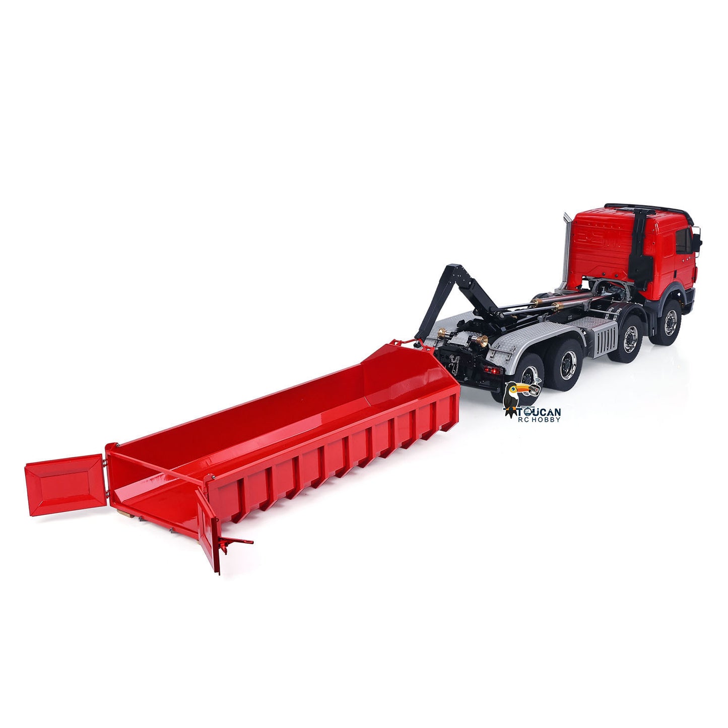 1/14 Metal RC Dump Truck 1838 8X8 Roll On Off Dumper Hydraulic Tipper