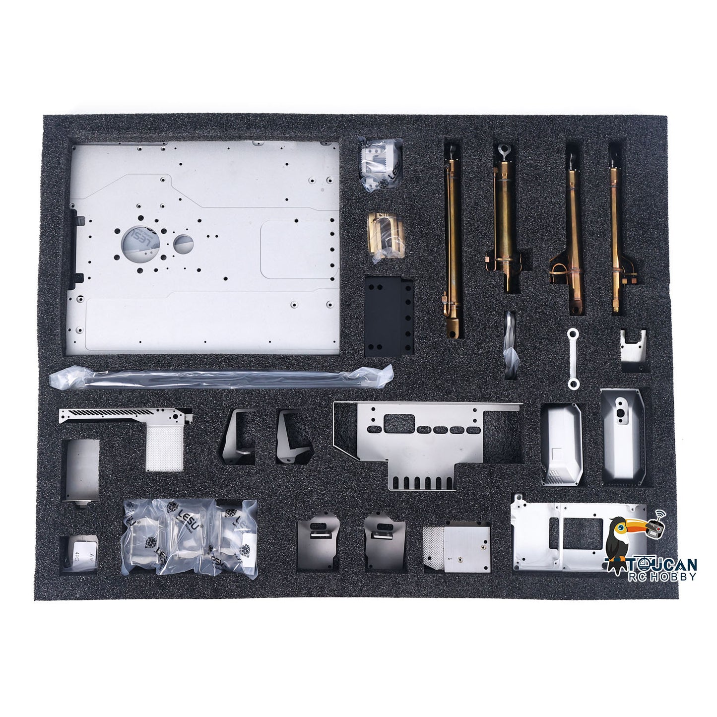 In Stock LESU 1/14 3-arm LR945 RC Hydraulic Excavator Remote Control Digger Heavy-duty Electric Hobby Model Kits Unpainted and Unassembled