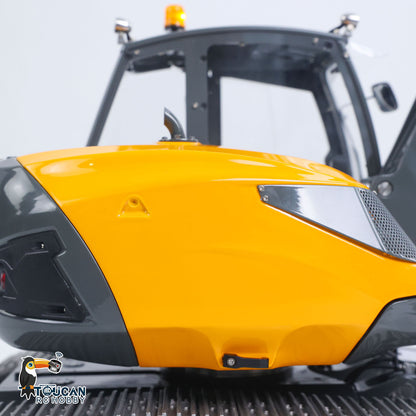 LESU 1/14 Metal RC Hydraulic Excavator MC15 4Arms Remote Control Digger 15MC 9 Valves Dual Pumps Light Sound PL18EV Lite