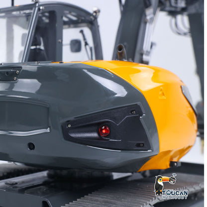 RTR LESU 1/14 Metal RC Hydraulic Excavator MC15 4Arms Remote Control Digger 15MC 9 Valves Dual Pumps Light Sound PL18EV Lite