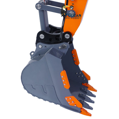 LESU AOUE ET26L 1/14 Metal RC Hydraulic Excavator B0012 RTR Short Tail Three-Arm Digger 6+2CH Directional Valve Quick Release Sound & Light Smoke GPS.