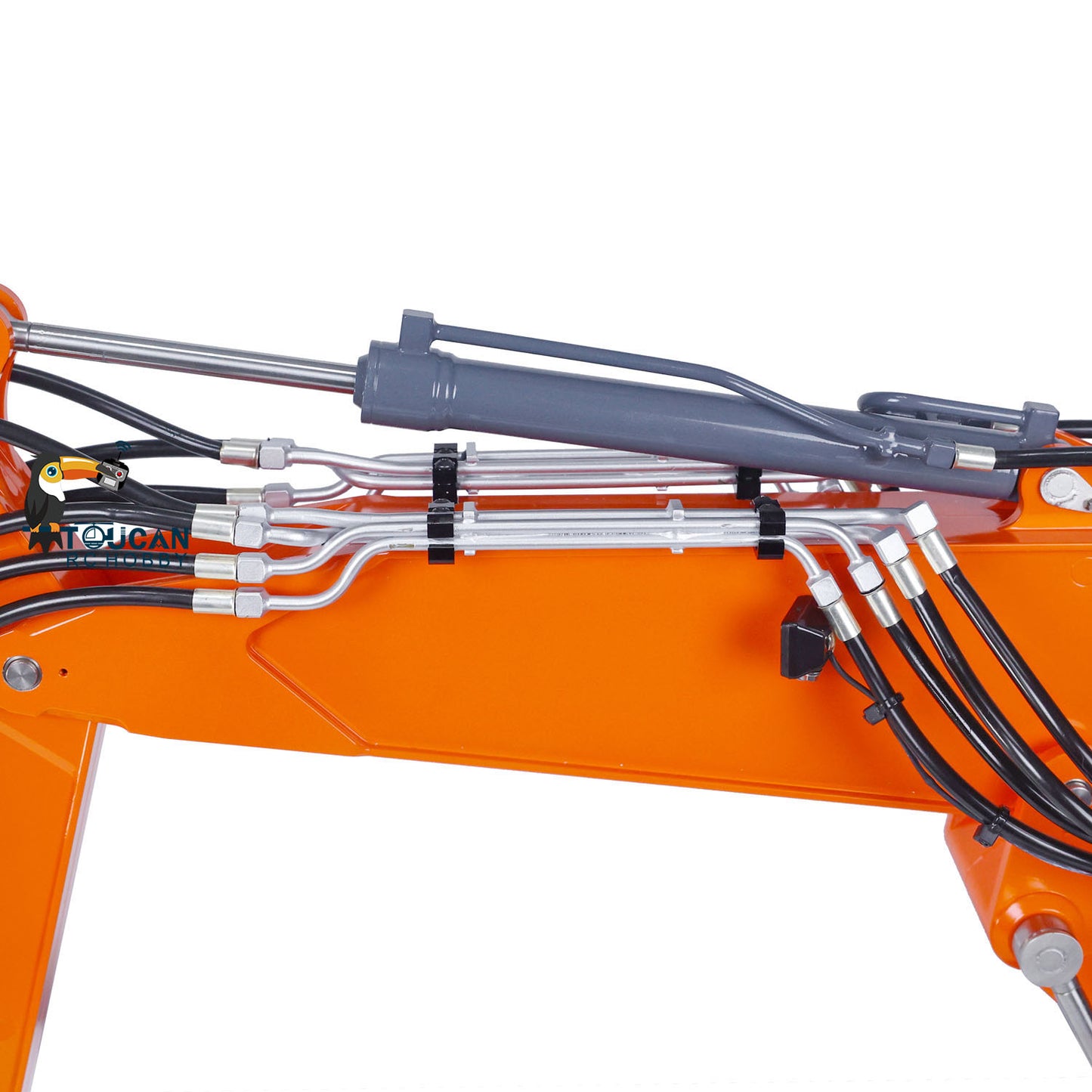 LESU AOUE ET26L 1/14 Metal RC Hydraulic Excavator B0012 RTR Short Tail Three-Arm Digger 6+2CH Directional Valve Quick Release Sound & Light Smoke GPS.