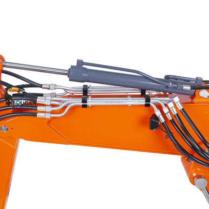 LESU AOUE ET26L 1/14 Metal RC Hydraulic Excavator B0012 RTR Short Tail Three-Arm Digger 6+2CH Directional Valve Quick Release Sound & Light Smoke GPS.