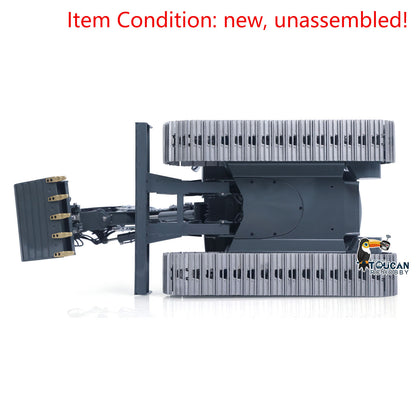 In Stock LESU MC15 4 Arms Metal 1/14 Hydraulic Remote Control Excavator KIT Model RC Digger Dual Pumps 9 Ways Valve Light Sound Motor