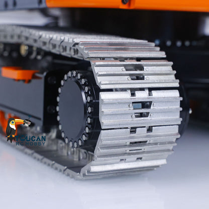LESU AOUE ET26L 1/14 Metal RC Hydraulic Excavator B0012 RTR Short Tail Three-Arm Digger 6+2CH Directional Valve Quick Release Sound & Light Smoke GPS.