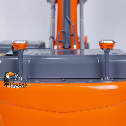 LESU AOUE ET26L 1/14 Metal RC Hydraulic Excavator B0012 RTR Short Tail Three-Arm Digger 6+2CH Directional Valve Quick Release Sound & Light Smoke GPS.