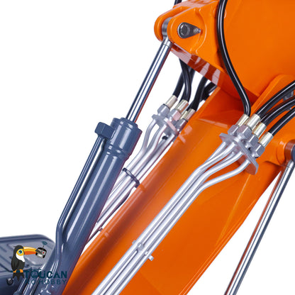 LESU AOUE ET26L 1/14 Metal RC Hydraulic Excavator B0012 RTR Short Tail Three-Arm Digger 6+2CH Directional Valve Quick Release Sound & Light Smoke GPS.