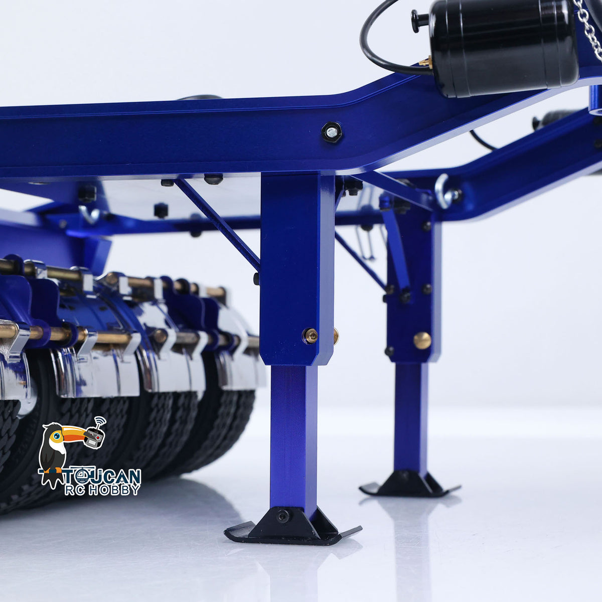 In Stock TOUCAN RC HOBBY JDModel 1.5M Metal Drake Trailer Lowboy Semi Trailer JDM-2 for 1/14 RC Tractor Truck DIY Remote Controlled Truck Construction Vehicle Hobby Models