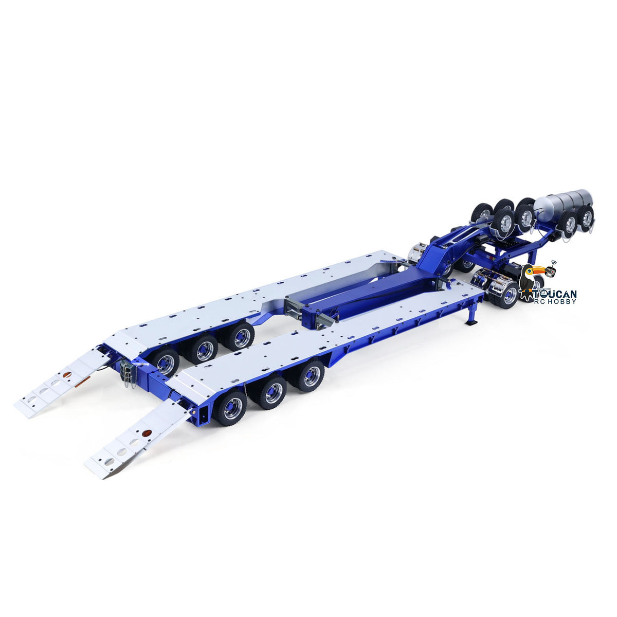 In Stock TOUCAN RC HOBBY JDModel 1.5M Metal Drake Trailer Lowboy Semi Trailer JDM-2 for 1/14 RC Tractor Truck DIY Remote Controlled Truck Construction Vehicle Hobby Models