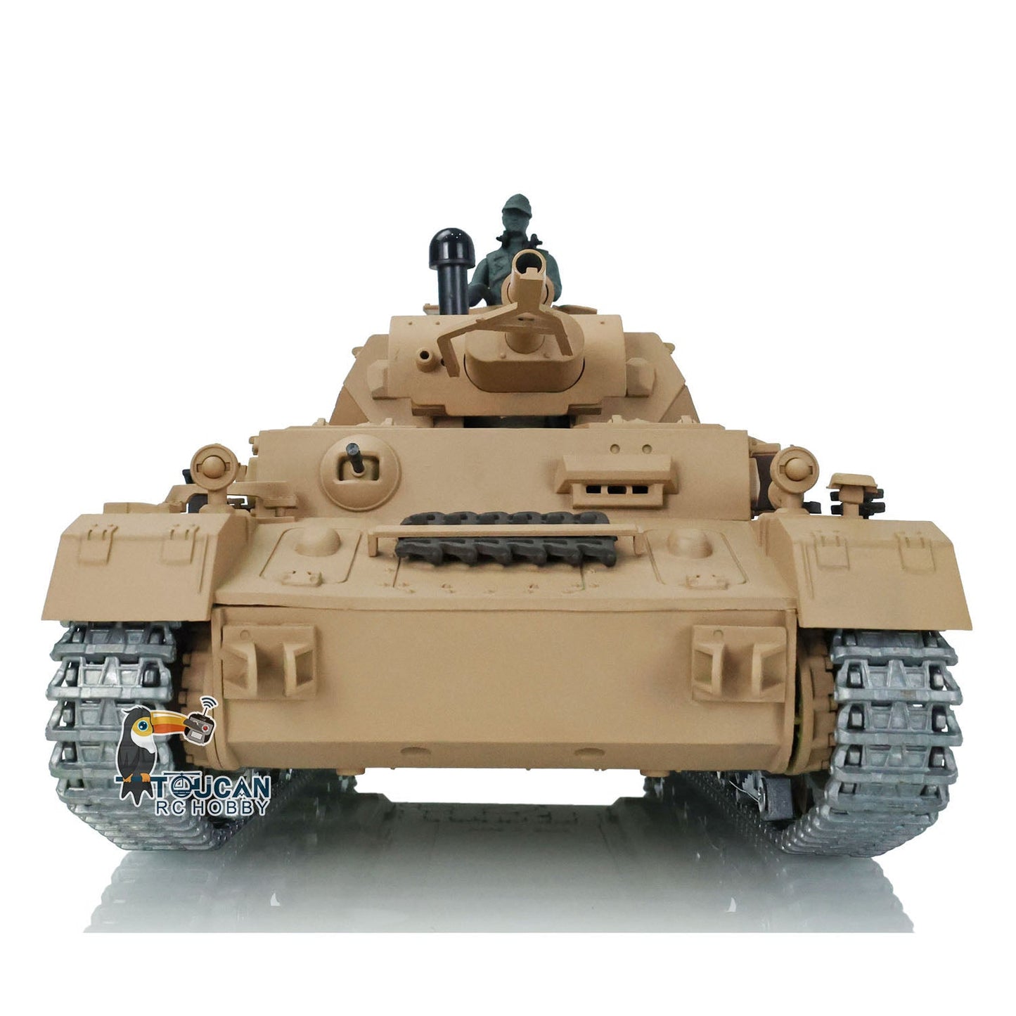 TOUCAN RC HOBBY Henglong 1/16 TK7.0 Promotion German Panzer IV F 3858 RTR RC Tank 360 Degrees Turret Smoke IR BB Metal Barrel Sprockets Idlers Wheels Tracks Gearbox