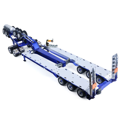 In Stock TOUCAN RC HOBBY JDModel 1.5M Metal Drake Trailer Lowboy Semi Trailer JDM-2 for 1/14 RC Tractor Truck DIY Remote Controlled Truck Construction Vehicle Hobby Models