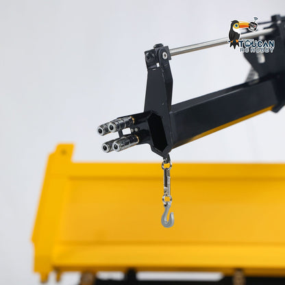 1:14 10*10 RC Hydraulic Crane Full Dump Metal Lorry Rear Axle Steering with U-shaped Short High Standard Bucket Timber Flatbed