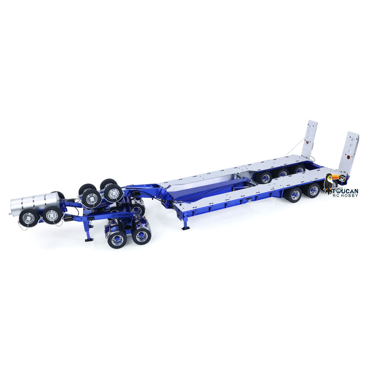 In Stock TOUCAN RC HOBBY JDModel 1.5M Metal Drake Trailer Lowboy Semi Trailer JDM-2 for 1/14 RC Tractor Truck DIY Remote Controlled Truck Construction Vehicle Hobby Models