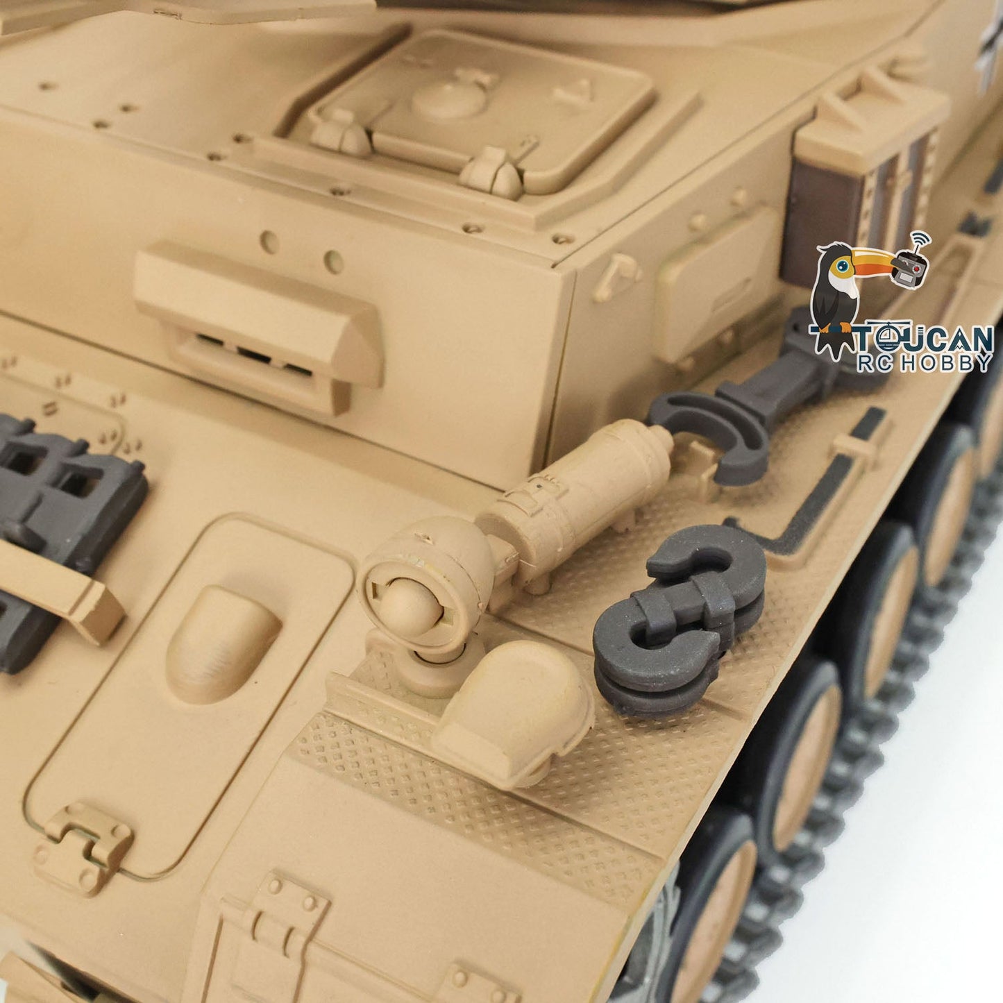 TOUCAN RC HOBBY Henglong 1/16 TK7.0 Promotion German Panzer IV F 3858 RTR RC Tank 360 Degrees Turret Smoke IR BB Metal Barrel Sprockets Idlers Wheels Tracks Gearbox