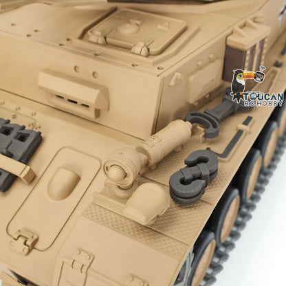TOUCAN RC HOBBY Henglong 1/16 TK7.0 Promotion German Panzer IV F 3858 RTR RC Tank 360 Degrees Turret Smoke IR BB Metal Barrel Sprockets Idlers Wheels Tracks Gearbox