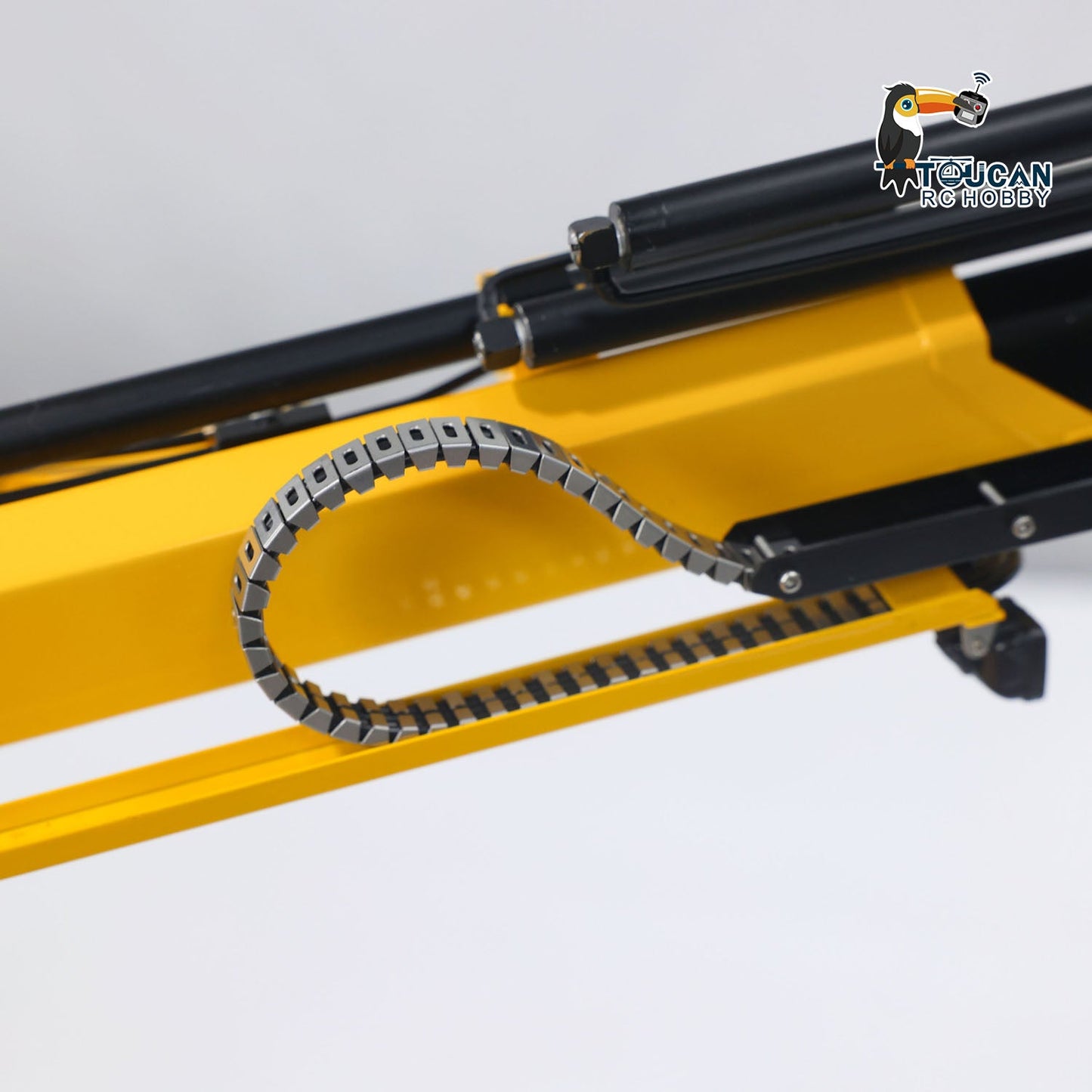 1:14 10*10 RC Hydraulic Crane Full Dump Metal Lorry Rear Axle Steering with U-shaped Short High Standard Bucket Timber Flatbed