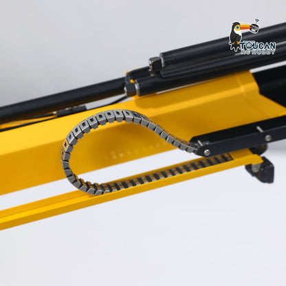 1:14 10*10 RC Hydraulic Crane Full Dump Metal Lorry Rear Axle Steering with U-shaped Short High Standard Bucket Timber Flatbed