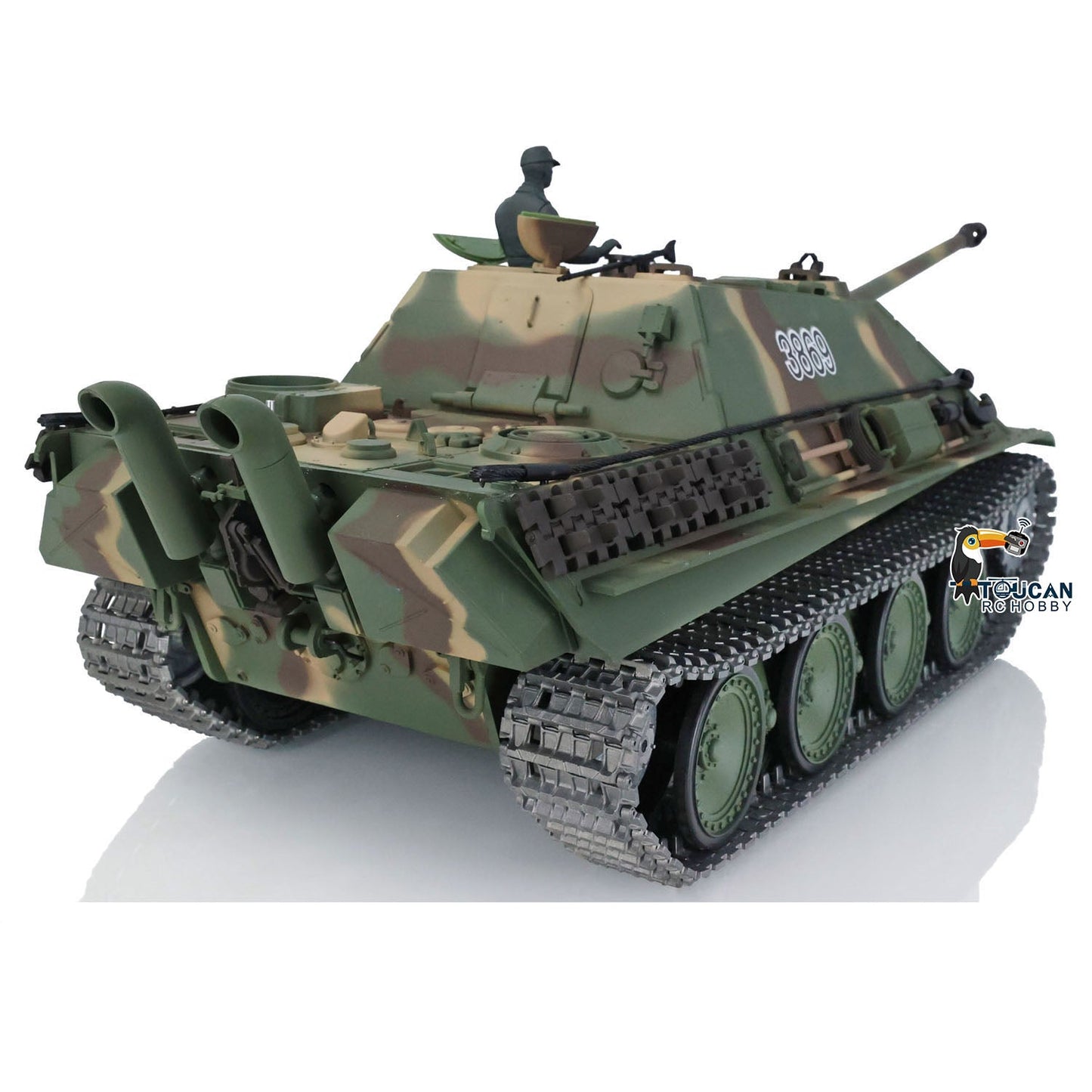 TOUCAN RC HOBBY Henglong 1/16 TK7.0 Promotion German Jadpanther 3869 RTR RC Tank FPV Infrared Combat Smoke BB Unit Metal Sprockets Idlers Wheels Tracks Steel Gearbox