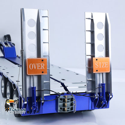 In Stock TOUCAN RC HOBBY JDModel 1.5M Metal Drake Trailer Lowboy Semi Trailer JDM-2 for 1/14 RC Tractor Truck DIY Remote Controlled Truck Construction Vehicle Hobby Models