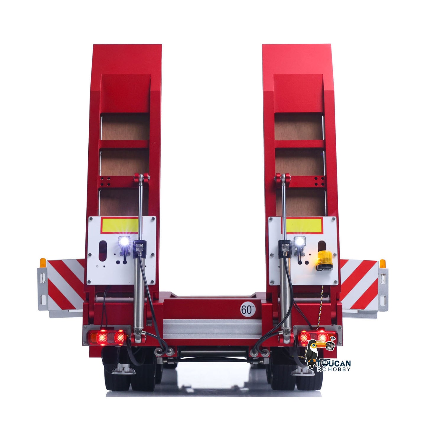 4-Axles Metal Hydraulic Trailer W/ Supported Leg for 1/14 Remote Control Tractor Truck 56379 56375 TAMIYA RC Dumper 56366