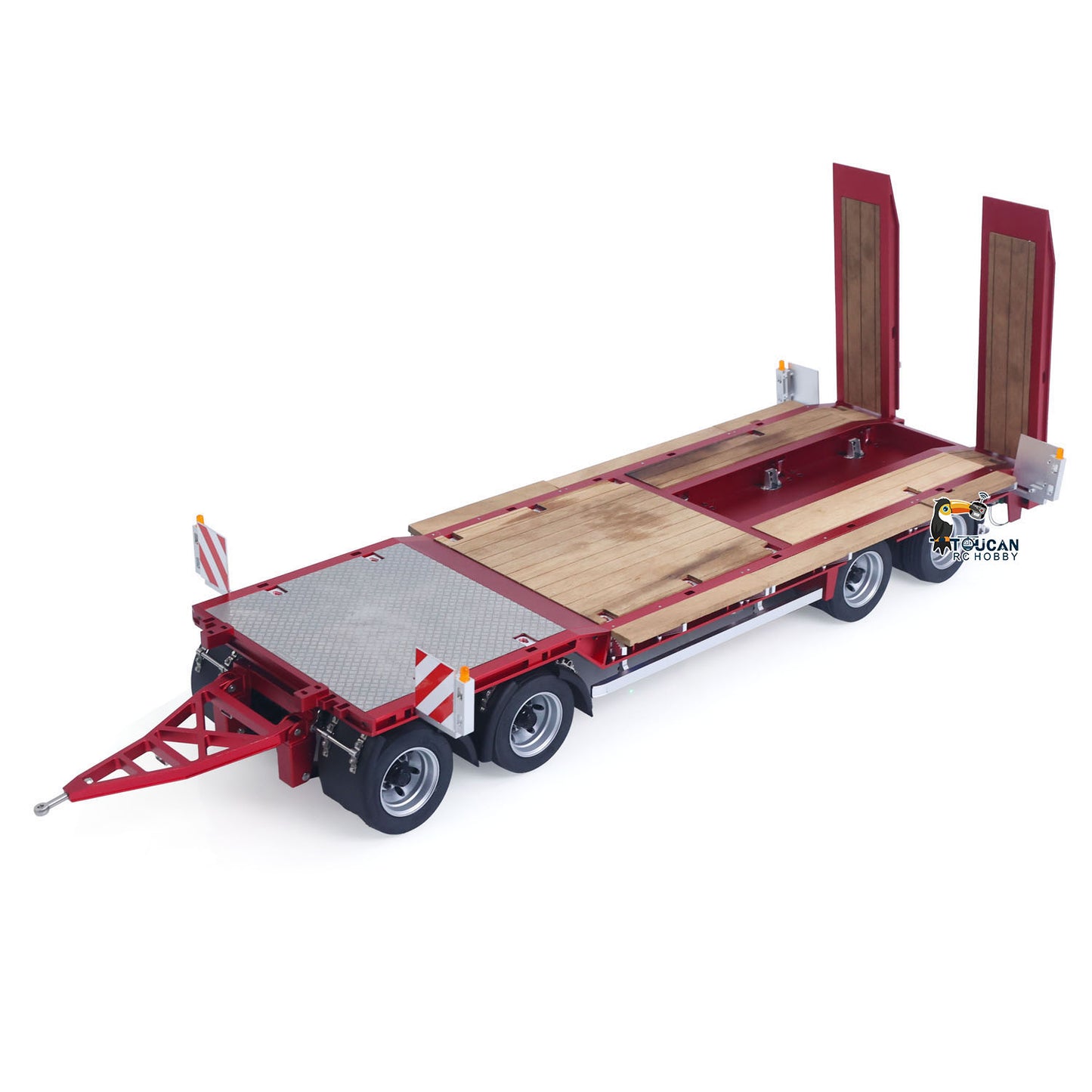 4-Axles Metal Hydraulic Trailer W/ Supported Leg for 1/14 Remote Control Tractor Truck 56379 56375 TAMIYA RC Dumper 56366