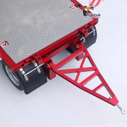 4-Axles Metal Hydraulic Trailer W/ Supported Leg for 1/14 Remote Control Tractor Truck 56379 56375 TAMIYA RC Dumper 56366