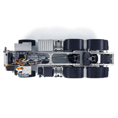 In Stock Metal Chassis 6x6 3-speed Transmission for 1/14 RC Tractor Remote Controlled Truck 3363 Car Model Differential Lock Axles