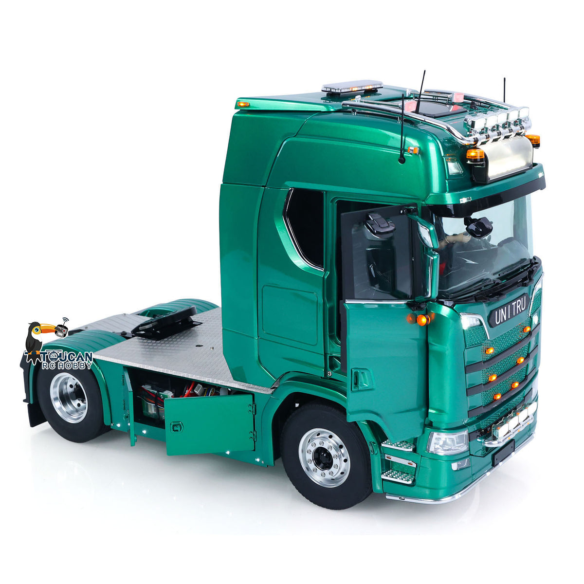 In Stock TOUCAN RC HOBBY Z008 1/14 4x4 Metal Chassis RC Tractor Truck 2Speed Gearbox Magnetic High Roof Chassis Suspension Smoke Light Sound RTR