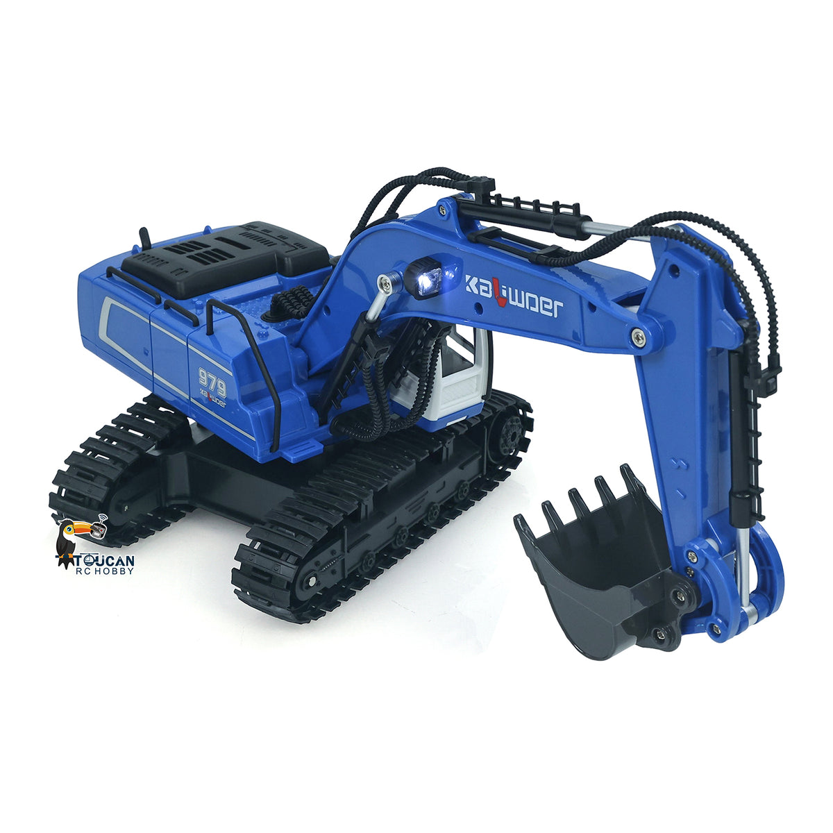 TOUCAN RC HOBBY HUINA 1/18 RC 13550 Remote Control Excavator 11CH 350?? Rotation RC Digger 2.4G Radio Battery Light Sound USB Charger