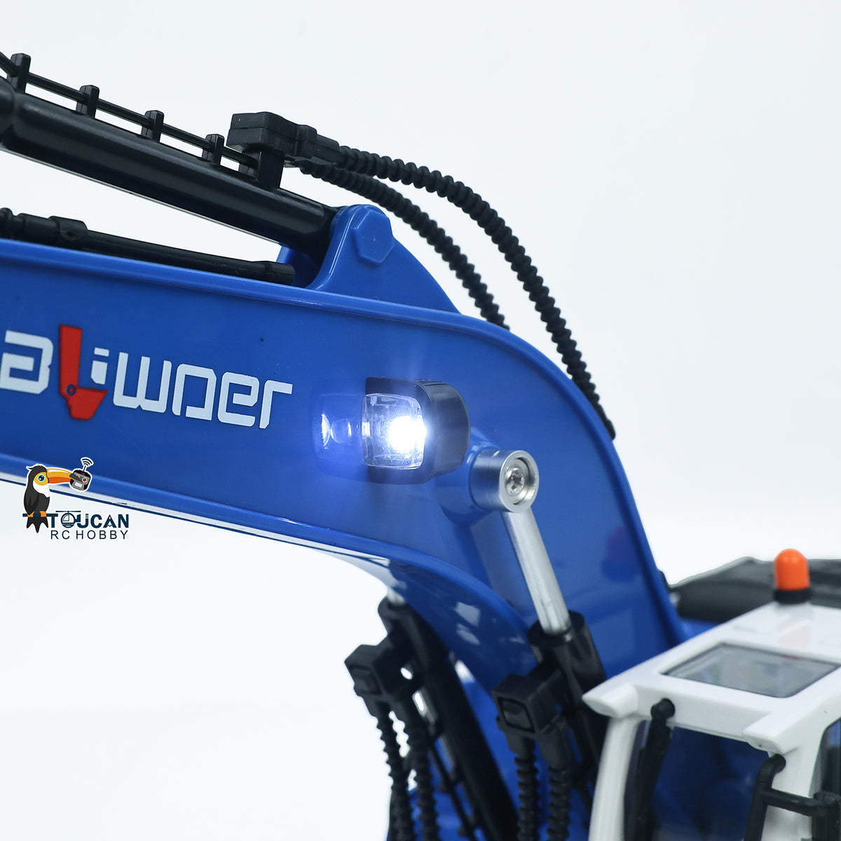 TOUCAN RC HOBBY HUINA 1/18 RC 13550 Remote Control Excavator 11CH 350?? Rotation RC Digger 2.4G Radio Battery Light Sound USB Charger