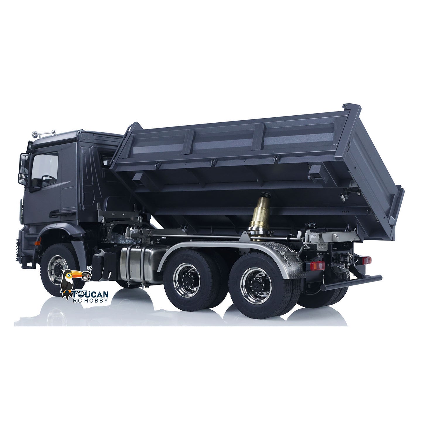 1/14 6x6 TOUCAN Hydraulic RC Dump Truck Metal Radio Controlled Tipper Car Differential Lock Light Sound FlySky I6S