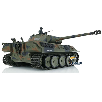 TOUCAN RC HOBBY Henglong 1/16 TK7.0 Plastic German Tiger I Panther RTR RC Tank 3818/3819 360 Degrees Turret Infrared Combat BB Sounds Lights Smoke Model